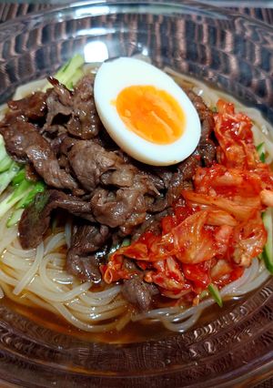 超簡単！キムチ焼肉もりおか冷麺！-レシピのメイン写真