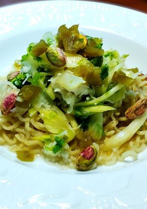 青梅塩麹漬けセロリとホタテ缶の半冷し中華-レシピのメイン写真