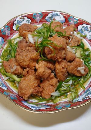 味付け無し、冷凍鶏唐揚げの南蛮漬け-レシピのメイン写真