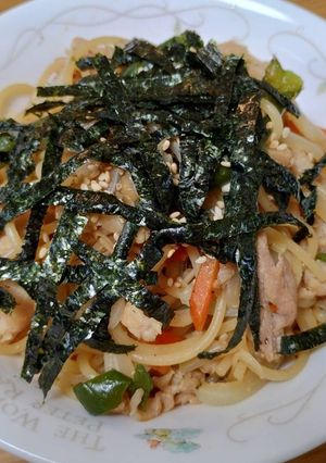 ＊余った炒め物で＊焼き肉パスタ🌞-レシピのメイン写真