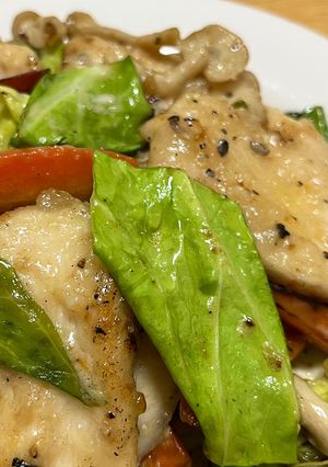 鶏肉とキャベツのブラマヨ炒め-レシピのメイン写真