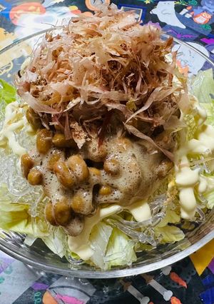 納豆レタスサラダ-レシピのメイン写真