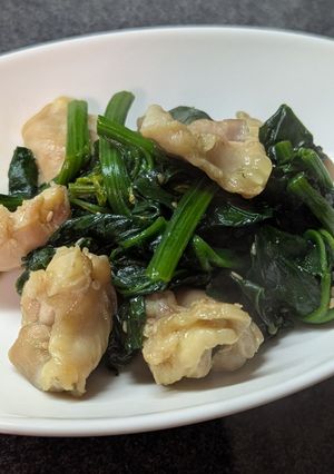 ワンパンで♡ハラミとほうれん草の中華炒め-レシピのメイン写真