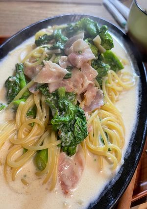 菜の花クリームパスタ-レシピのメイン写真