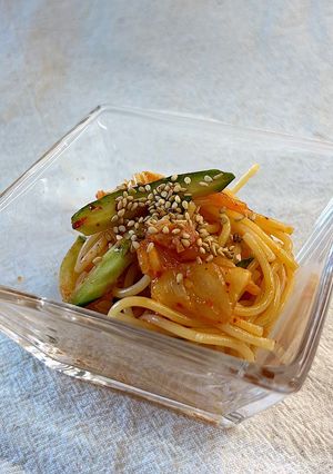 ズボラなレシピ🤭キムチでサラダスパゲティ-レシピのメイン写真