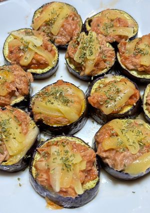 簡単！なす🍆のツナチーズ🧀一口ピザ🍕😃-レシピのメイン写真
