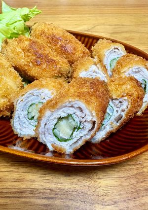新生姜と大葉で爽やか！肉巻きトンカツ-レシピのメイン写真