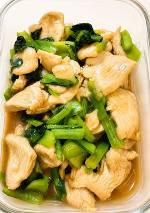 鶏むね肉と小松菜のとろ旨オイスター炒め-レシピのメイン写真