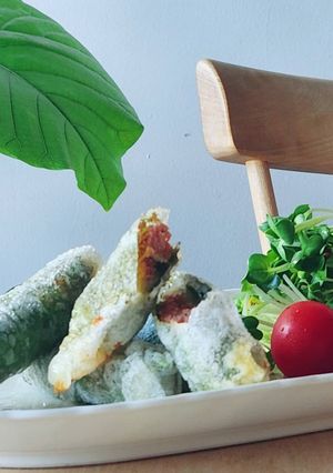 カリカリおつまみ☆明太餅☆ライスペーパー-レシピのメイン写真