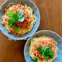 รูปของ 猛暑に最高！トムヤム風味のパスタ
