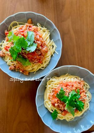 猛暑に最高！トムヤム風味のパスタ-レシピのメイン写真