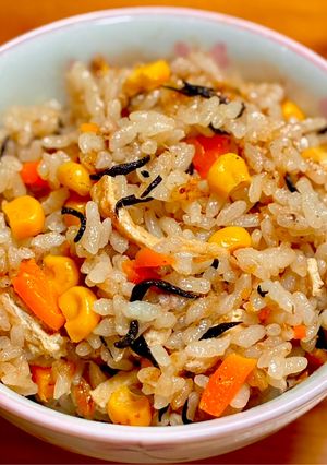 簡単！ひじきツナコーンの炊き込みご飯-レシピのメイン写真