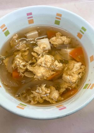 白ねぎのかきたま汁☆給食メニュー-レシピのメイン写真