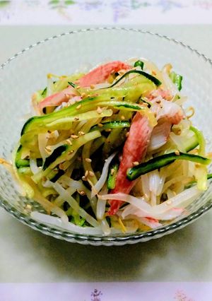 暑い日の夕飯簡単サッパリもやし胡瓜サラダ-レシピのメイン写真