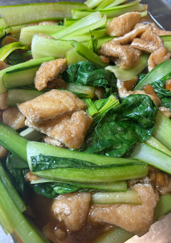 レンチン！なめこと油揚げと青菜のさっと煮-レシピのメイン写真