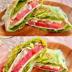รูปของ もちもちヘルシー♡ビックマック風〜巻き〜