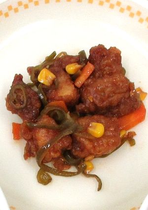 【学校給食】豚肉のケチャップ和え-レシピのメイン写真