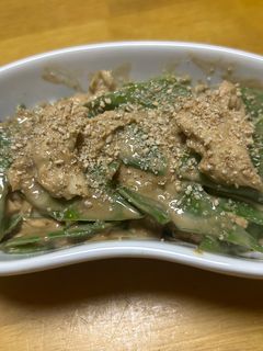 車麩と絹さやのごま和え-レシピのメイン写真