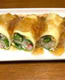素麺リメイク！夏の彩り豆腐皮ロール