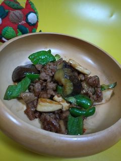 なすとピーマンのピリ辛味噌炒め-レシピのメイン写真