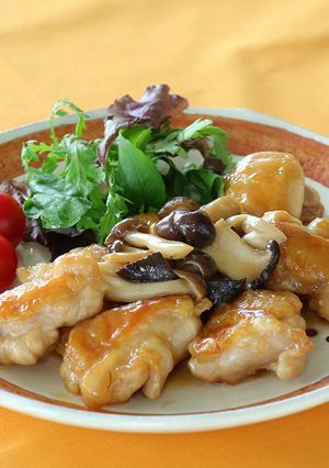 鶏肉ときのこのガリバタソテー-レシピのメイン写真