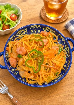 子供も爆食！ウインナーたっぷりナポリタン🍝-レシピのメイン写真