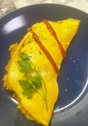 夜に食べる　オムライス-レシピのメイン写真