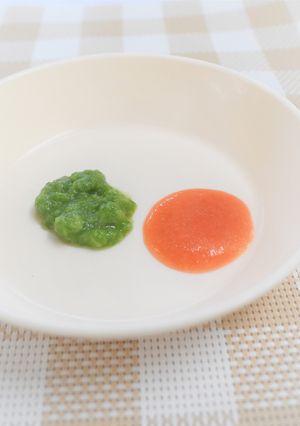【離乳食初期】トマトとレタスのペースト-レシピのメイン写真