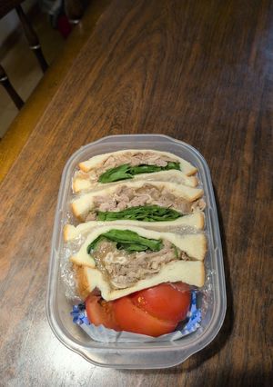 焼肉レタスホットサンド弁当-レシピのメイン写真