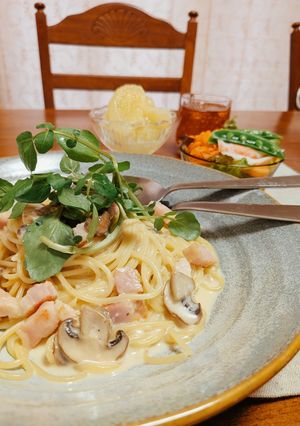クリームスパゲティ-レシピのメイン写真