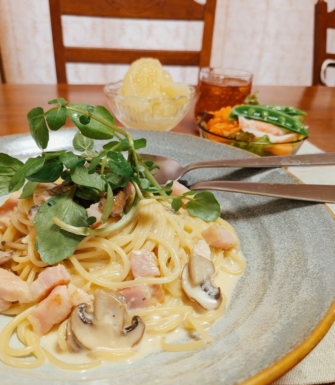 クリームスパゲティ-レシピのメイン写真