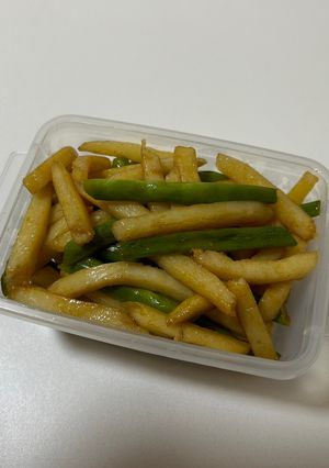 インゲン豆とじゃがいものオイスター炒め-レシピのメイン写真