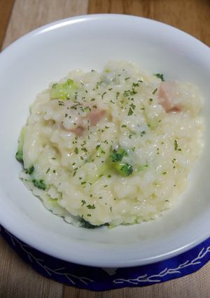 不器用パスタソースでカルボナーラリゾット-レシピのメイン写真