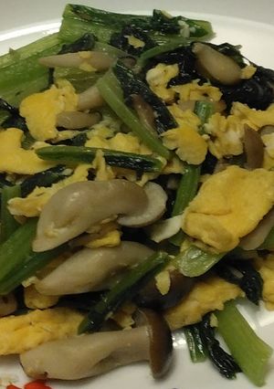 味つけ簡単！しめじと小松菜の卵炒め-レシピのメイン写真