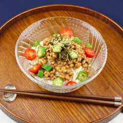 รูปของ がごめ昆布とオクラのさっぱりそうめん