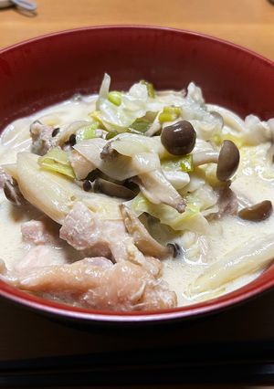 具沢山！とろとろネギの豆乳うどん-レシピのメイン写真