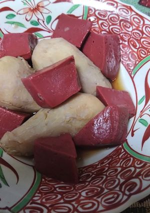 海老芋とこんにゃくの煮物-レシピのメイン写真