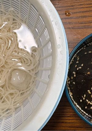 麺つゆポン酢ごま油素麺-レシピのメイン写真