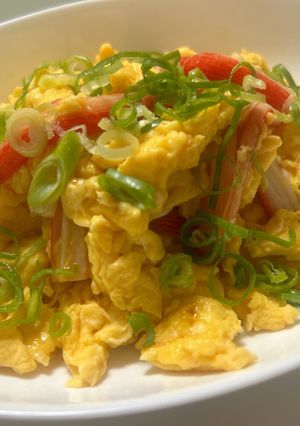 超簡単！カニカマ入りだし醤油卵炒め-レシピのメイン写真