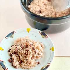 รูปของ ハリオのごはん釜で作る赤飯