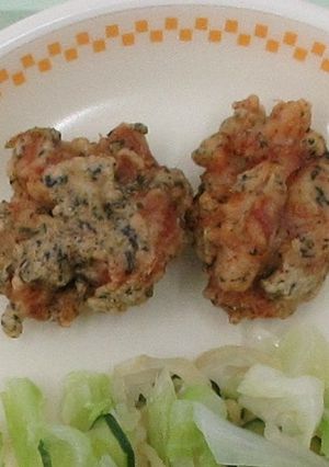 【学校給食】鶏肉のお茶フリッター-レシピのメイン写真
