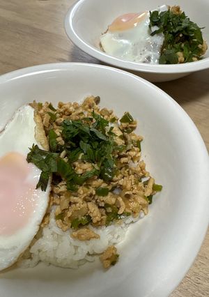鶏ミンチでガパオライス-レシピのメイン写真