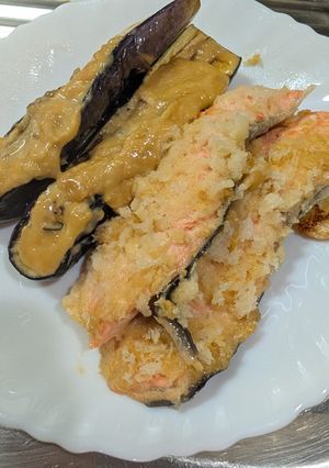 鮭の味噌パン粉焼き＆ナスの味噌マヨ田楽風-レシピのメイン写真