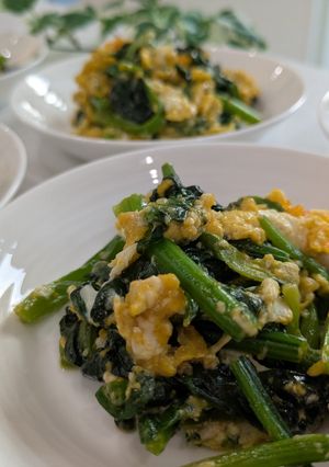 ほうれん草と卵の炒め物-レシピのメイン写真