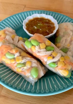 味噌バターソースの生春巻き-レシピのメイン写真