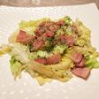 春キャベツとベーコンのにんにく塩炒め