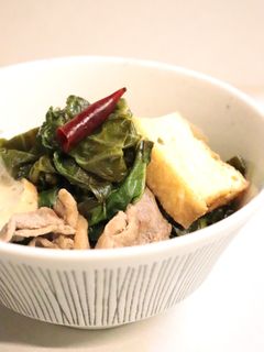 和の味★美味★豚肉と高菜と厚揚げの煮物-レシピのメイン写真