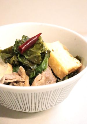 和の味★美味★豚肉と高菜と厚揚げの煮物-レシピのメイン写真