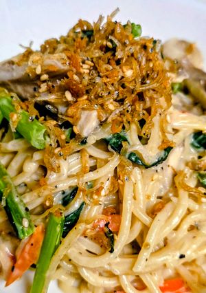 小松菜じゃこのクリームパスタ-レシピのメイン写真
