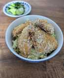 ✿ノンフライ✿鶏胸肉の味噌マヨ丼
